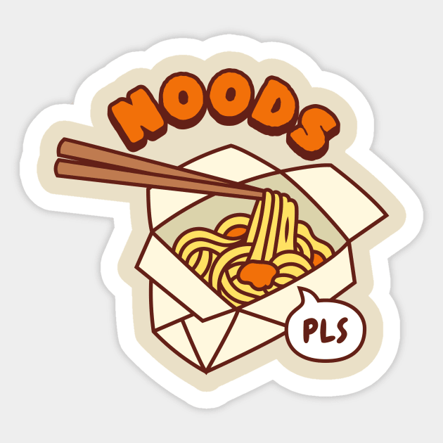 NOODS PLEASE Sticker by Inkredible Tees